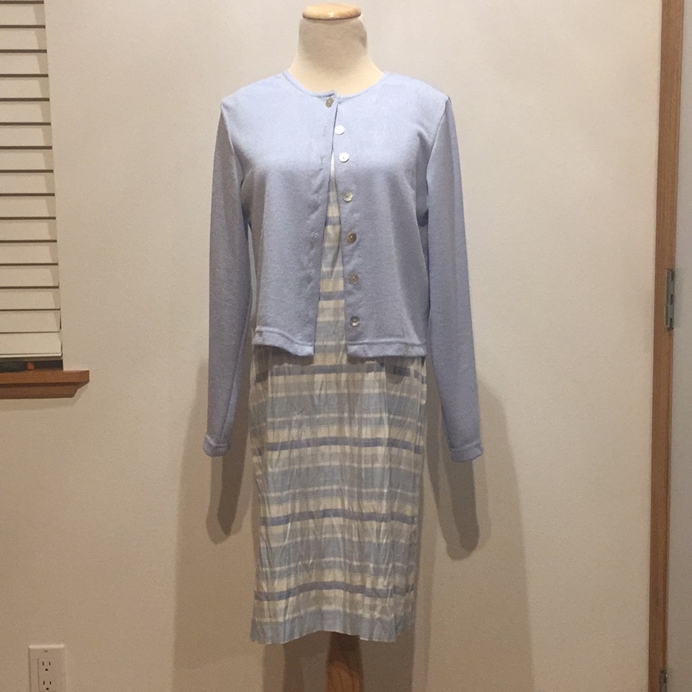 Jaclyn Smith tank dress w/matching cardigan set